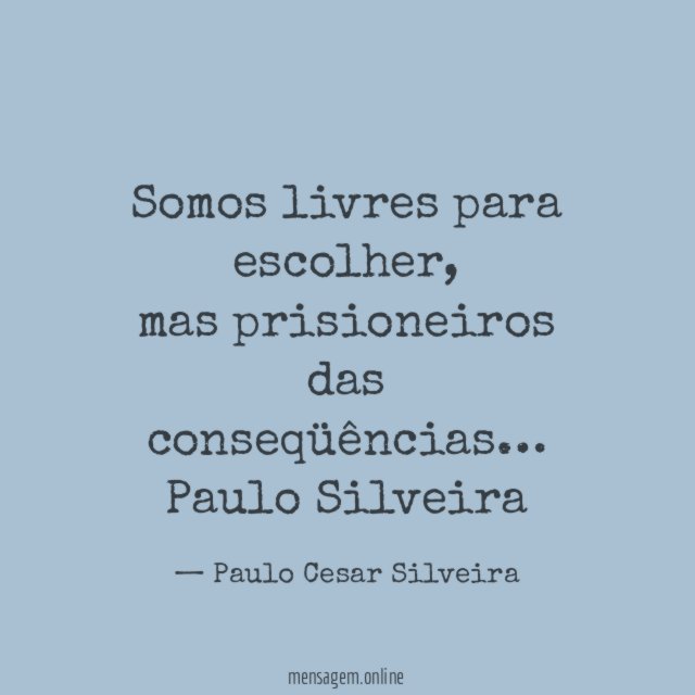 Somos livres para escolher