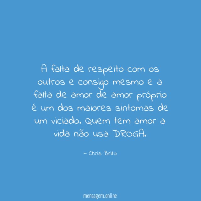 A falta de respeito com os outros