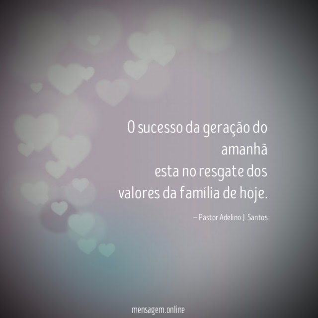 O sucesso da geração do amanhã esta no resgate