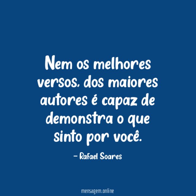 Nem os melhores versos