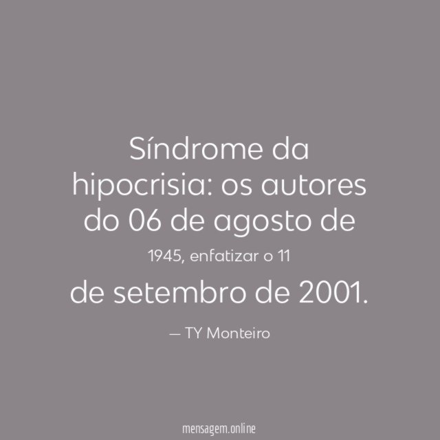 Síndrome da hipocrisia