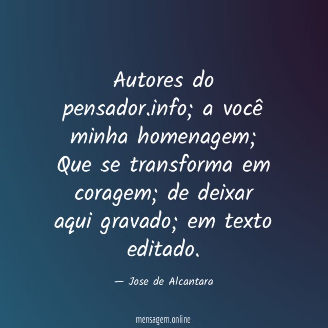 Autores do pensador