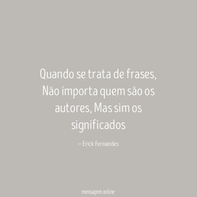 Quando se trata de frases