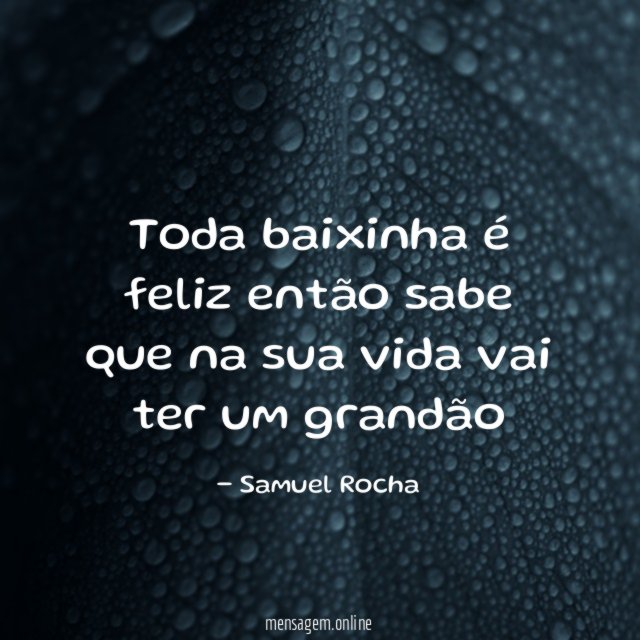 Toda baixinha é feliz então sabe que na