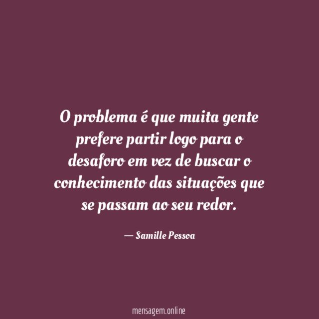 O problema é que muita gente prefere partir