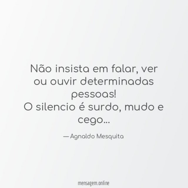 Não insista em falar
