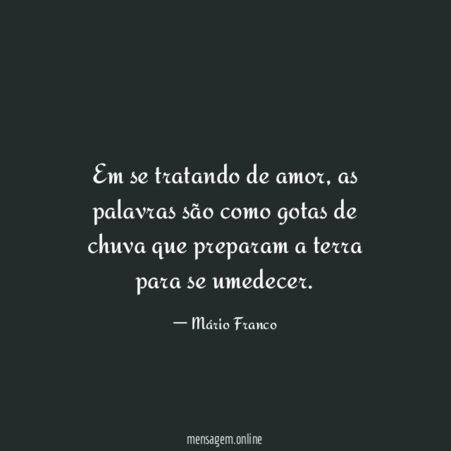 Em se tratando de amor