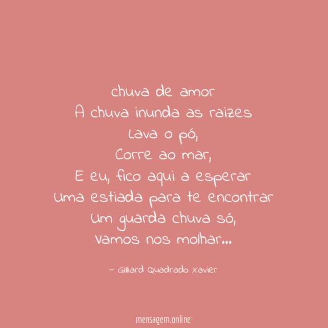 chuva de amor