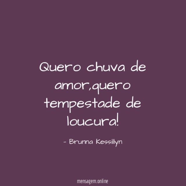 Quero chuva de amor