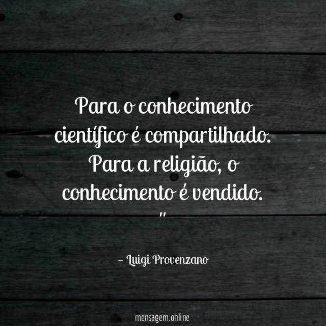 Para o conhecimento científico é compartilhado