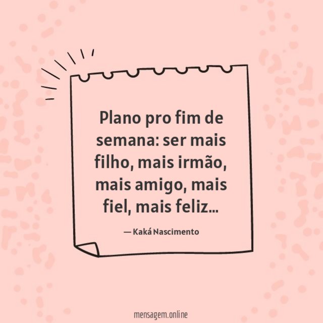 Plano pro fim de semana