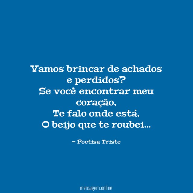 Vamos brincar de achados e perdidos