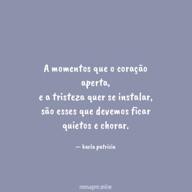 A momentos que o coração aperta