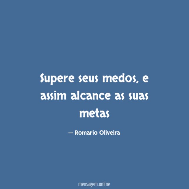 Supere seus medos