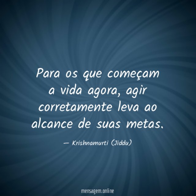 Para os que começam a vida agora