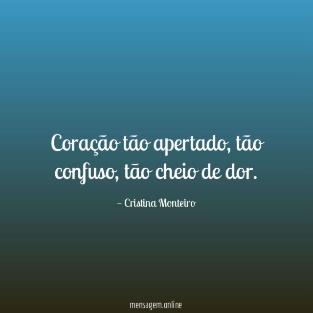 Coração tão apertado