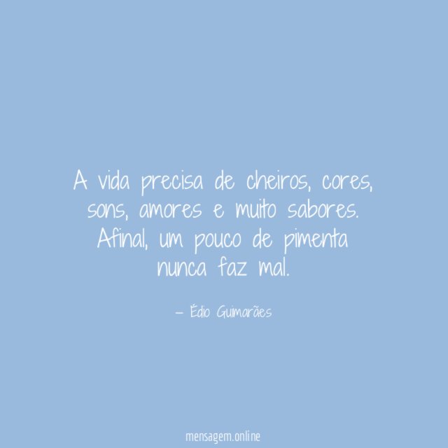 A vida precisa de cheiros
