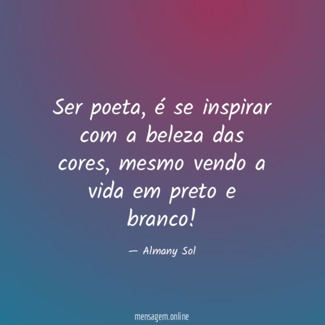 Ser poeta