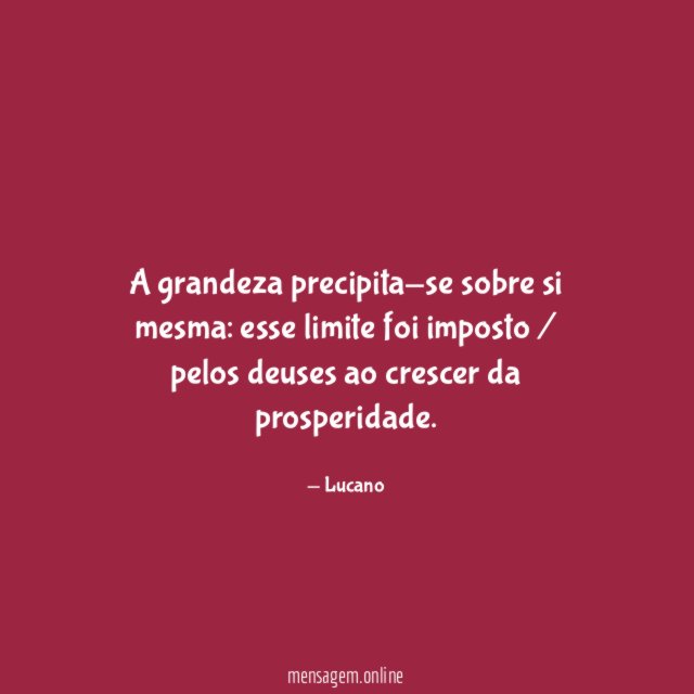 A grandeza precipita-se sobre si mesma