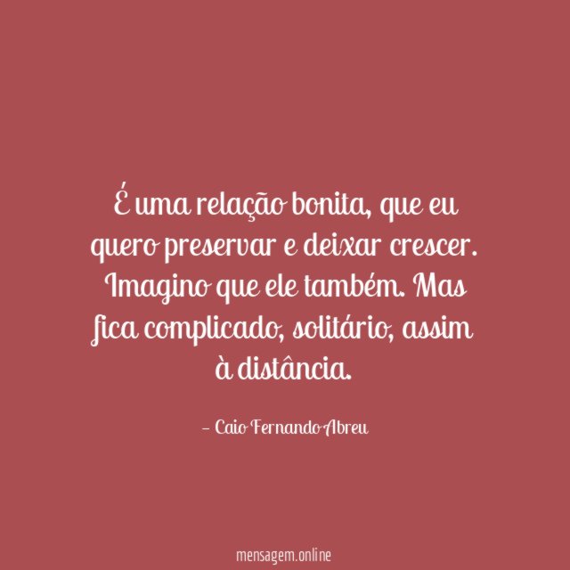 É uma relação bonita