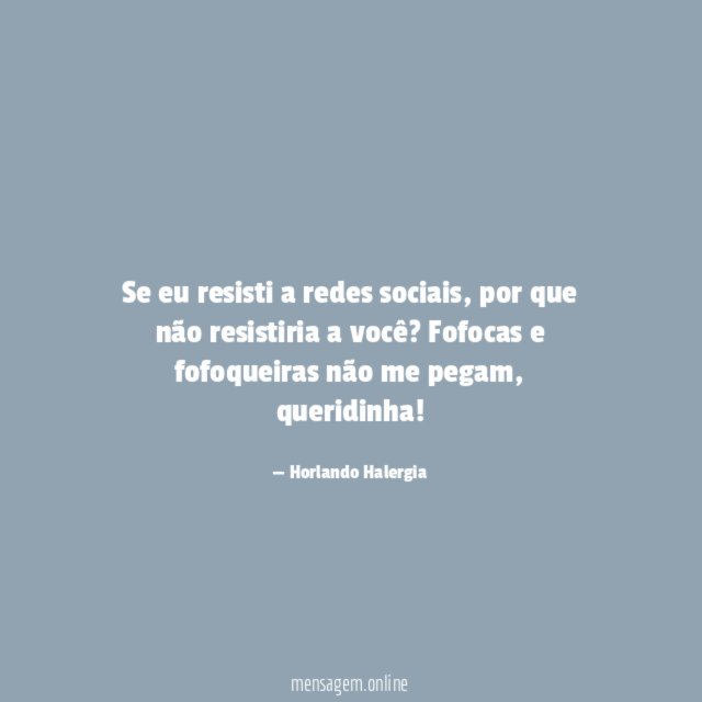Se eu resisti a redes sociais