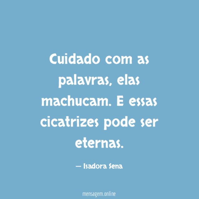 Cuidado com as palavras