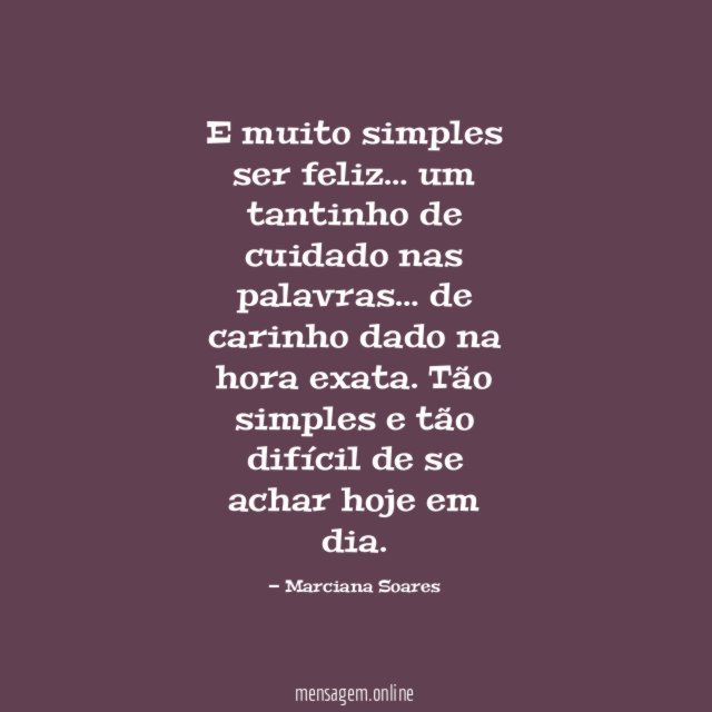 E muito simples ser feliz