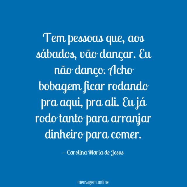 Tem pessoas que