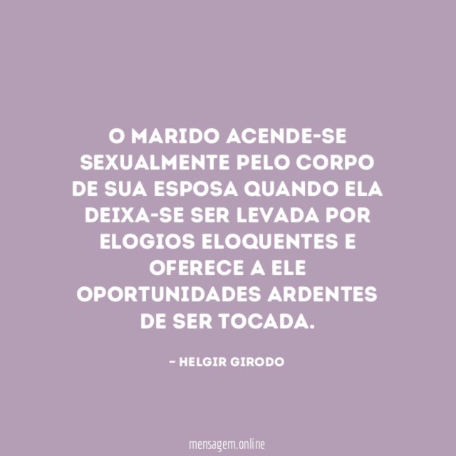 O marido acende-se sexualmente pelo corpo de sua