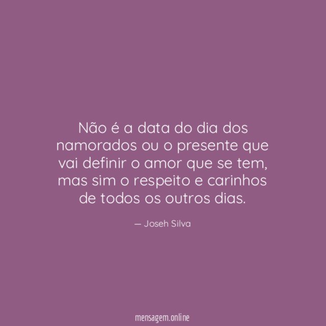 Não é a data do dia dos namorados