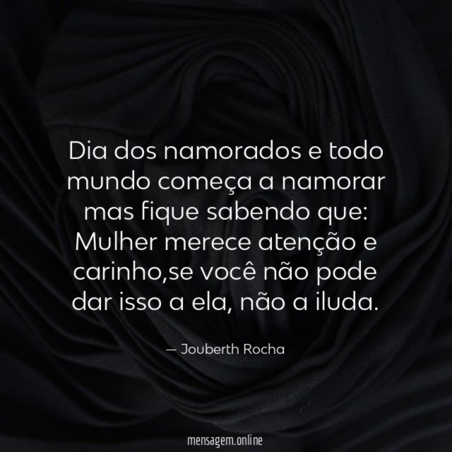 Dia dos namorados e todo mundo começa a