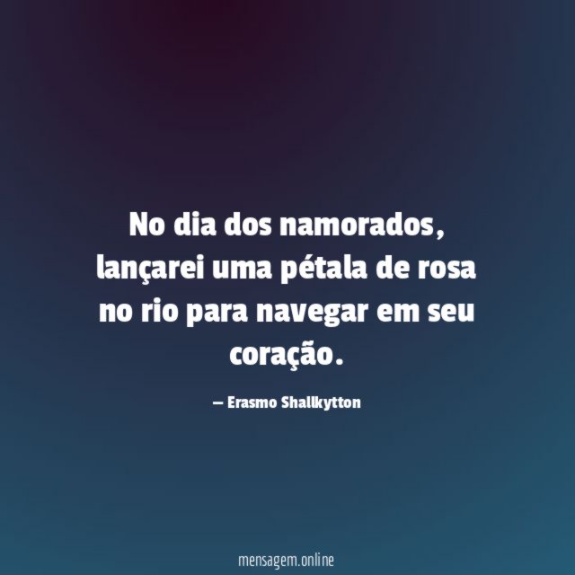 No dia dos namorados
