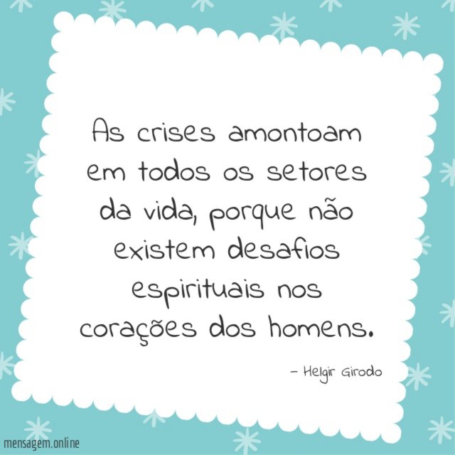 As crises amontoam em todos os setores da vida