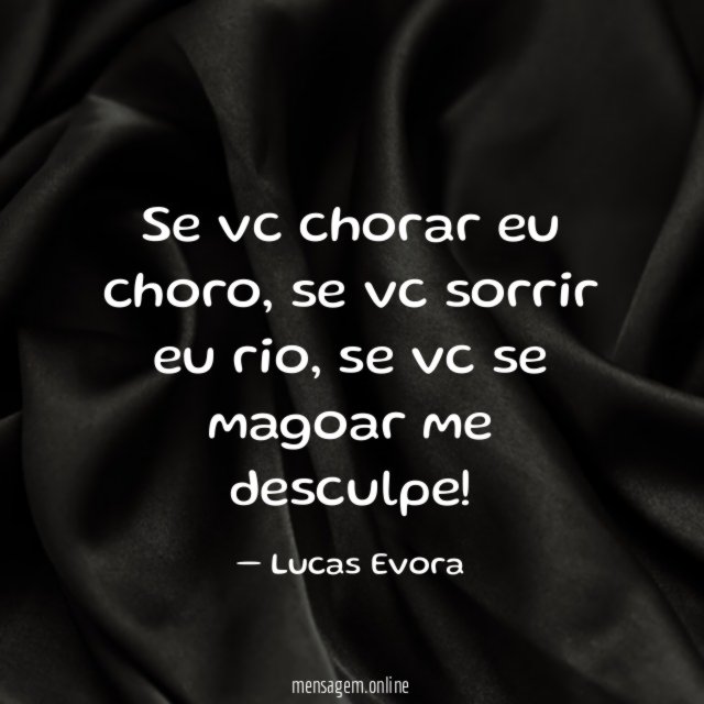 Se vc chorar eu choro