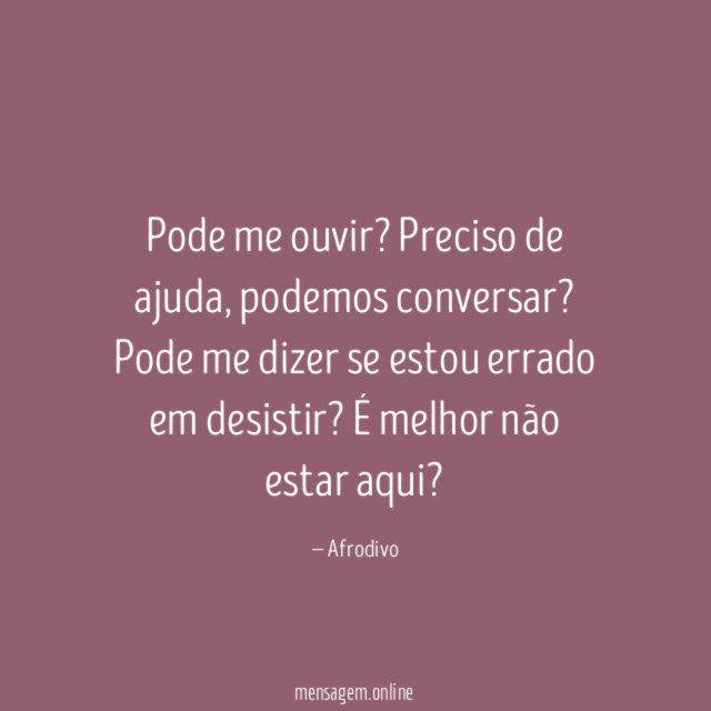Pode me ouvir