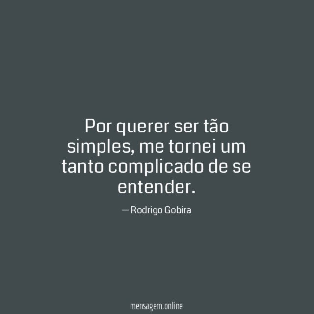 Por querer ser tão simples