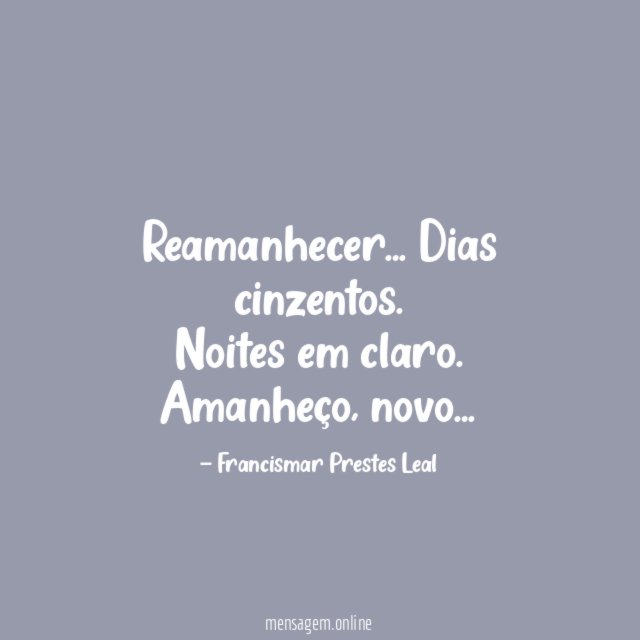 Reamanhecer…