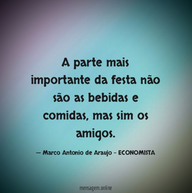 A parte mais importante da festa não são