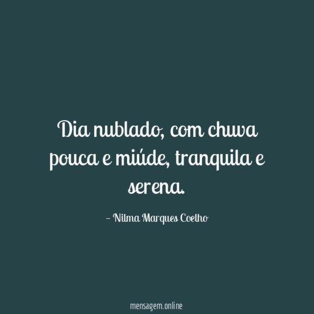 Dia nublado
