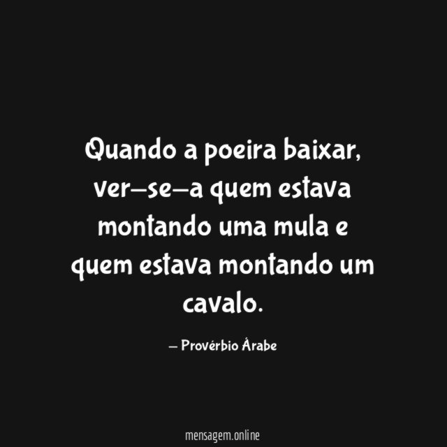 Quando a poeira baixar