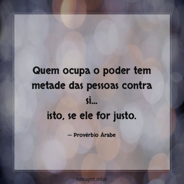 Quem ocupa o poder tem metade das pessoas contra si