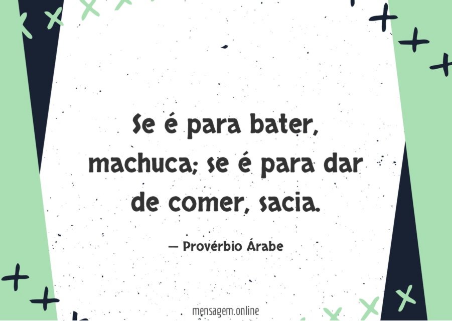 Se é para bater