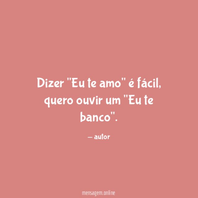 Dizer "Eu te amo" é fácil