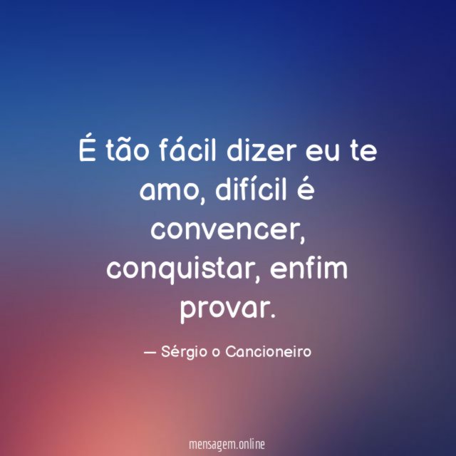 É tão fácil dizer eu te amo