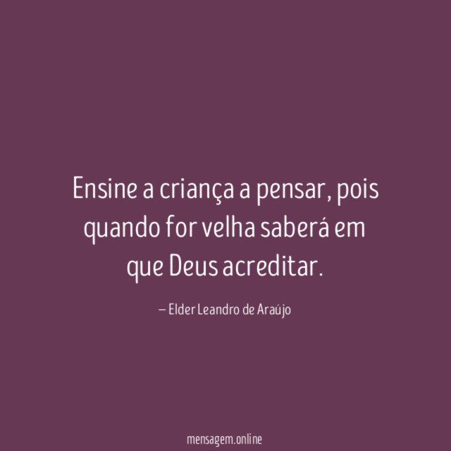 Ensine a criança a pensar