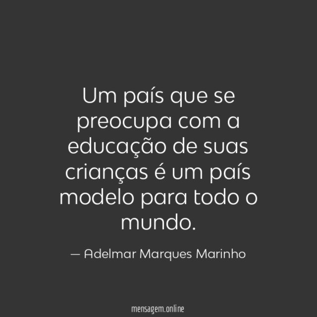 Um país que se preocupa com a educação