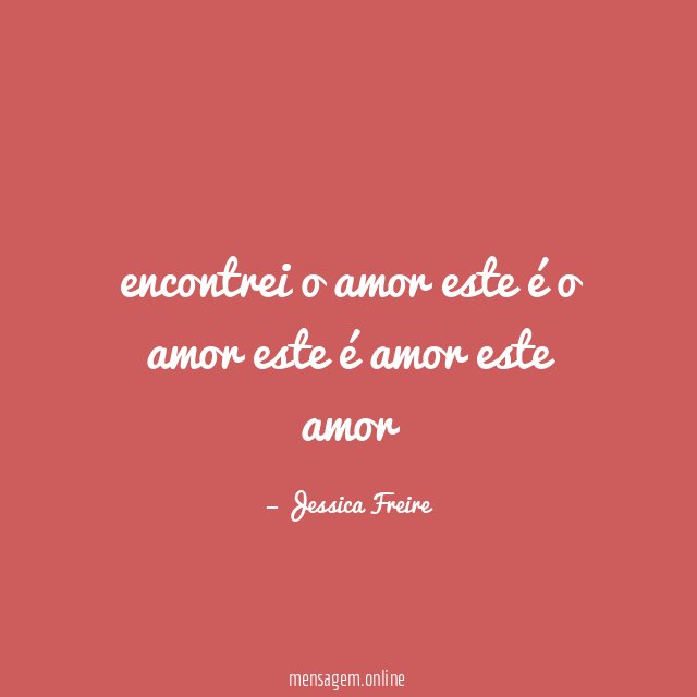 encontrei o amor este é o amor este é amor este amor
