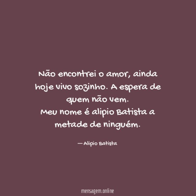 Não encontrei o amor