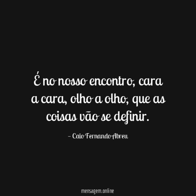 É no nosso encontro