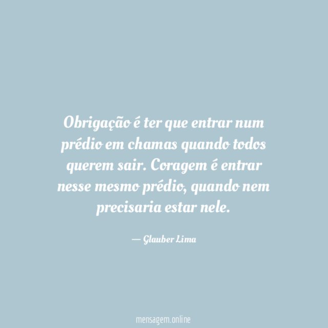 Obrigação é ter que entrar num prédio em